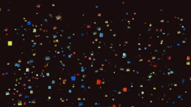 Konfetti Padající Slavnostní Překrytí Animace Alpha Kanál Multicolor Confetti Explosion — Stock video