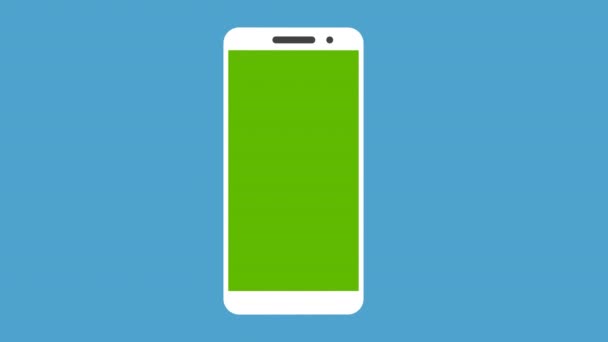 Κινητό Τηλέφωνο Επίδειξη Διαφάνεια Παρουσίαση Mockup Κίνηση Στην Πράσινη Οθόνη — Αρχείο Βίντεο