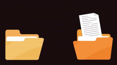 Dosya aktarım dizini dizin animasyonu Alfa Kanalı 'na. Dosya kopyalama ve yapıştırma yükleme ve indirme kavramı. Belge, Görüntü, Resim ve PDF Dosyaları, Veri Yedekleme Ekranı Aktarılıyor.