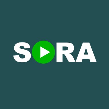 Çevrimiçi video oluşturucu vektörüne Sora Al simgesi metni. Sora, OpenAI ChatGPT, Sora logosunun sanal derin öğreniminin video modeli olan metinden video üretecine kadar bir yapay zeka..