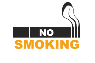 No Smoking cigarette icon with Forbidden Ban sign red prohibition circle. Do not Smoke here awareness label Attention. World No Tobacco Day no vaping concept. clipart