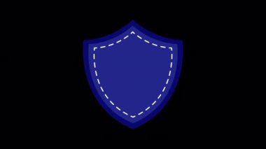 Animasyon Alfa Kanalı işaretli özel koruma kalkanı. Güvenli internet bağlantısı çevrimiçi ödeme siber güvenlik kavramı. Web sitesi tarayıcısı teknoloji VPN Veri şifrelemesini kaldırdı.