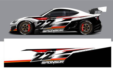  car livery graphic vector. abstract grunge background design for vehicle vinyl wrap and car branding