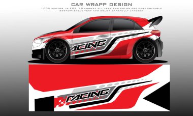 car livery graphic vector. abstract grunge background design for vehicle vinyl wrap and car branding