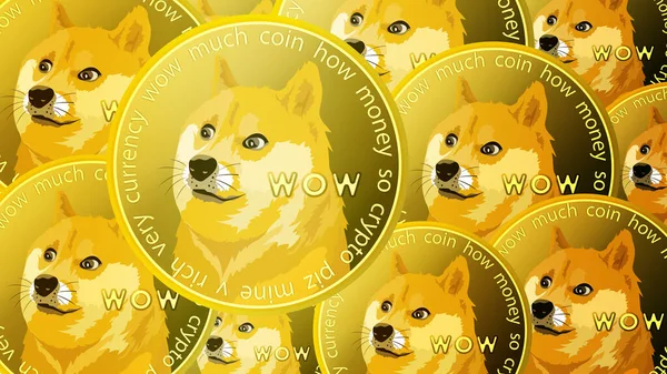 Криптовалюта Dogecoin Doge Символ Криптовалюты Догекоина — стоковое фото