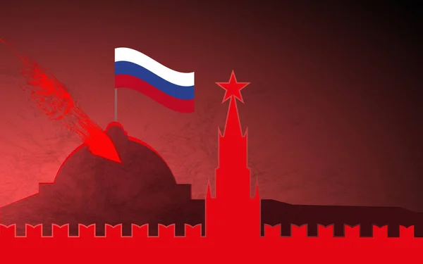 Mayıs 2023 Gecesi Moskova Kremlin Saldırı — Stok fotoğraf