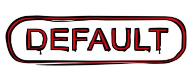 Çerçevede beyaz arkaplanda izole edilmiş Metin Öntanımlı. Ekonomik çöküş