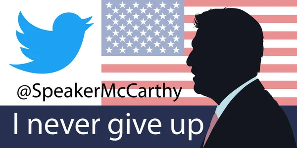 Mai 2023 Président Kevin Mccarthy Écrit Nouveau Tweet Sur Twitter — Image vectorielle