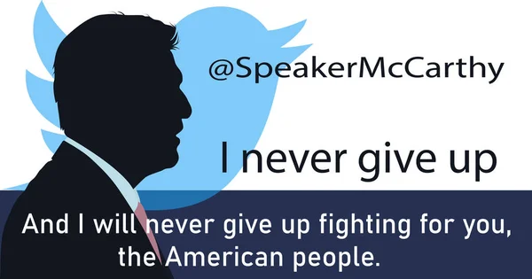 Mayıs 2023 Meclis Başkanı Kevin Mccarthy Twitter Yeni Bir Tweet — Stok Vektör
