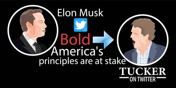 Junio 2023 Elon Musk Escribió Nuevo Tuit Sobre Tucker Carlson — Foto de Stock