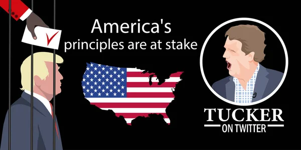 Juin 2023 Numéro Tucker Carlson Sur Twitter Les Principes Américains — Photo