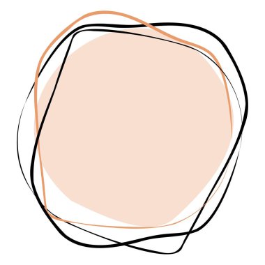 Soyut bir renk damlası biçiminde organik amip. Kontürleri olan hassas pastel pembe.