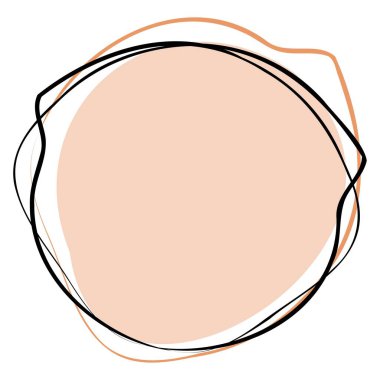 Soyut bir renk damlası biçiminde organik amip. Kontürleri olan hassas pastel pembe.