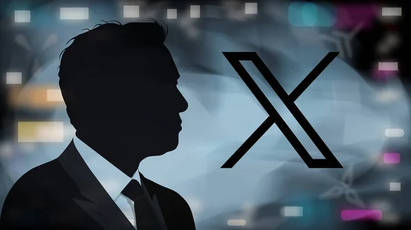 23 Temmuz 2023, Twitter sahibi Elon Musk logosunun bir kuştan X-Elon Musk siluetine ve X logosuna çevrileceğini duyurdu..