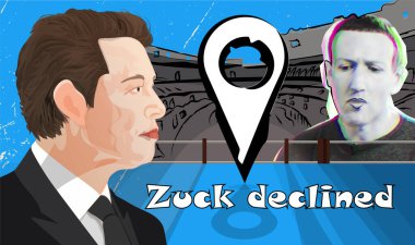 Elon Musk, 15 Ağustos 2023 'te Twitter' ın yeni sahibi Meta 'nın sahibi Mark Zuckerberg' in onunla dövüşmeyi reddettiğini Twitter sayfasından duyurdu..