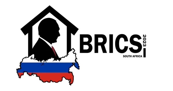 2023年8月22日 ロシアのウラジーミル プーチン大統領はBricsサミットのために南アフリカに来ることを敢えてしなかった — ストック写真