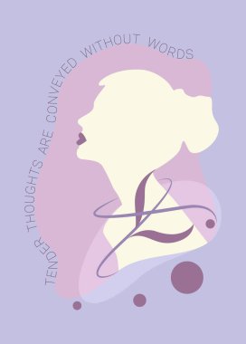 Nazik olumlama posteri. Kompozisyon kızı