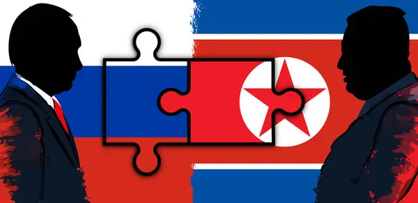 Kore lideri Kim Jong-un ve Rusya Devlet Başkanı Vladimir Putin. 