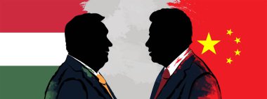 Macaristan Başbakanı Viktor Orban ve Çin lideri Xi Jinping ulusal bayrak zeminine karşı çıktılar.