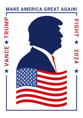 Poster Donald Trump seçim kampanyası sloganı: Amerika 'yı Yeniden Harika Yap