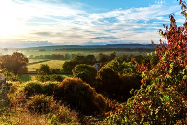 Beautiful summer landscape France Burgundy clipart