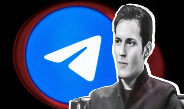 Ukrayna, Ekim 05, 2024: Bu illüstrasyon fotoğrafı Telegram uygulamalarının logosunu ve kurucu Pavel Durov 'un bir portresini gösteriyor. Editör illüstrasyon fotoğrafçılığı.