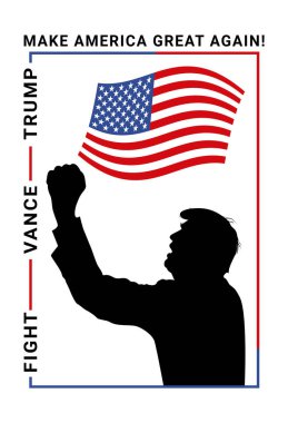 Donald Trump yumruğunu kaldırdı ve kampanya sloganı 