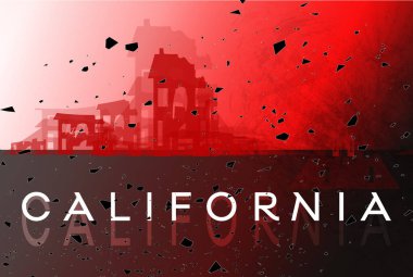 Los Angeles, Kaliforniya 'daki yangınlar. Los Angeles, Kaliforniya yangınları, yanmış evler.
