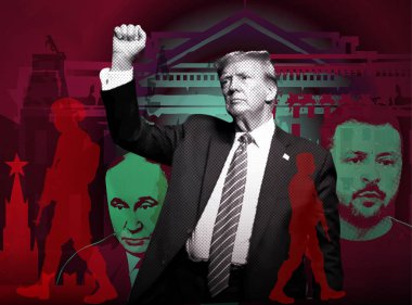 Rusya Devlet Başkanı Vladimir Putin, Ukrayna Devlet Başkanı Volodymyr Zelensky, Amerika Başkanı Donald Trump