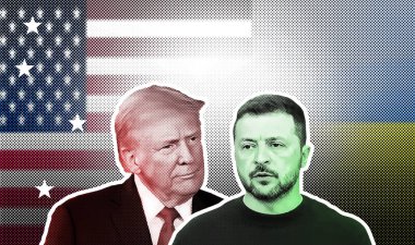 Cumhurbaşkanı Ukrayna Volodymyr Zelensky ve ABD Başkanı Donald Trump yarım tonluk bir geçmişe karşı