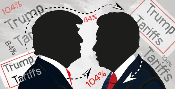 Donald Trump ve Xi Jinping, Çin Halk Cumhuriyeti 'nin şimdiki başkanı Trump Gümrüğünün yüzde 104' ü ve yüzde 84 'ü ile grunge bir geçmişe sahip..