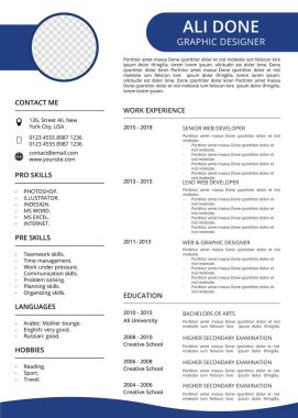 Minimalist özgeçmiş cv şablonu