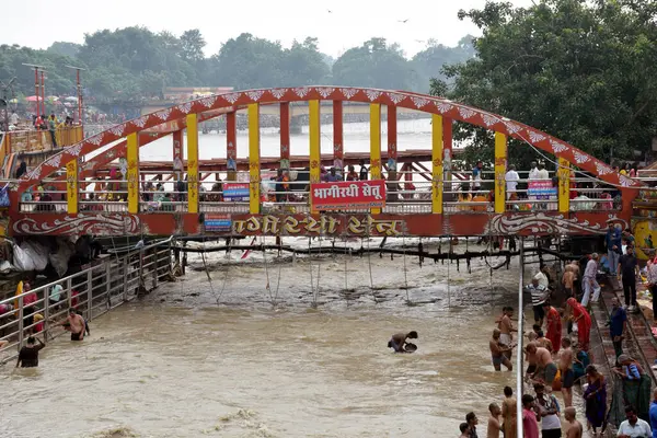 stock image Haridwar, Uttarakhand, India, 12 August 2023, Har Ki Pauri Haridwar, Banks of River Ganges