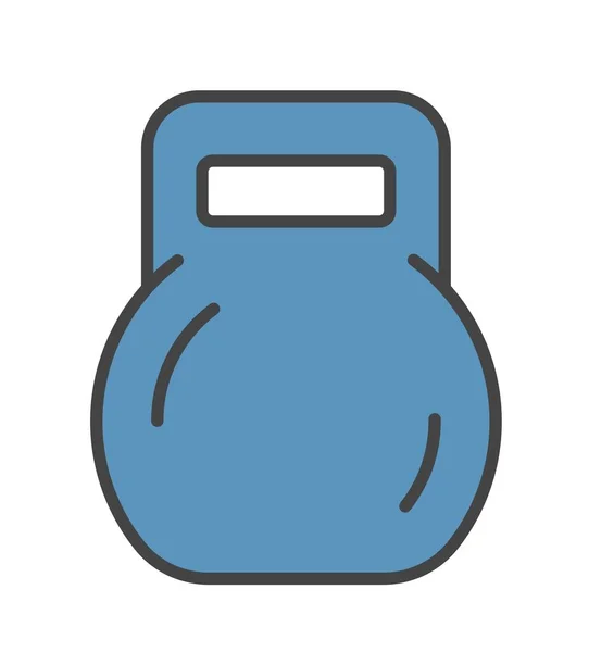 Couleur Bleu Kettlebell Icône Sticker Pour Les Réseaux Sociaux Les — Image vectorielle