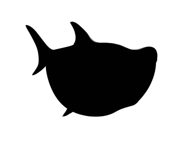 Ícone Silhueta Tubarão Estética Elegância Elemento Gráfico Para Impressão Tecido —  Vetores de Stock
