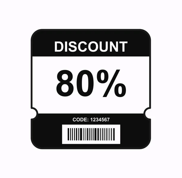 Black White Coupon Ticket Template Barcode Discount Special Offer Holiday — Stock Vector