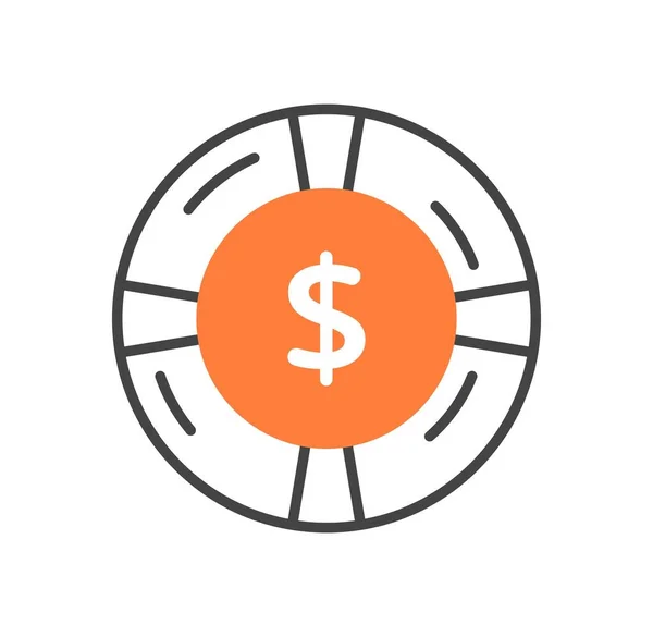 Ícone Diagrama Dólar Pesquisa Marketing Alfabetização Financeira Análise Avaliação Dados — Vetor de Stock