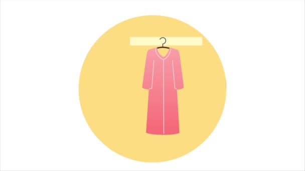 Alışveriş Kıyafet Konsepti Moda Mağazasından Güzel Elbiseler Seçen Hareketli Bir — Stok video