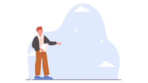 Kar Gelir Kavramı Erkek Yatırımcı Veya Girişimci Taşınması Borsada Pasif — Stok video