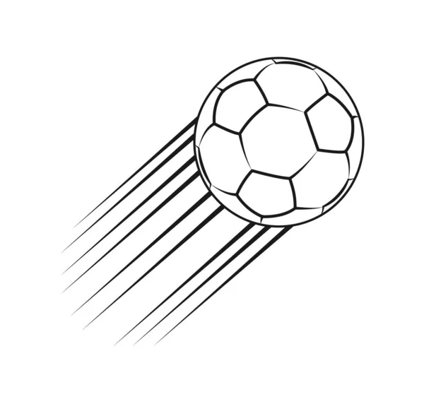 Concepto Pelota Fútbol Movimiento Acción Logotipo Para Empresa Organización Branding — Archivo Imágenes Vectoriales