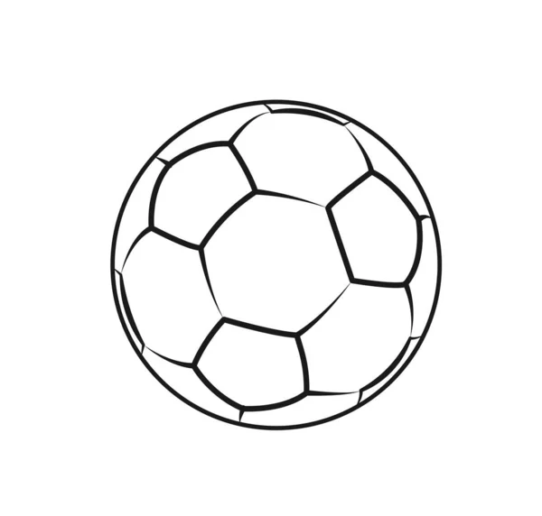 Concepto Pelota Fútbol Creatividad Minimalista Arte Elemento Gráfico Para Sitio — Vector de stock