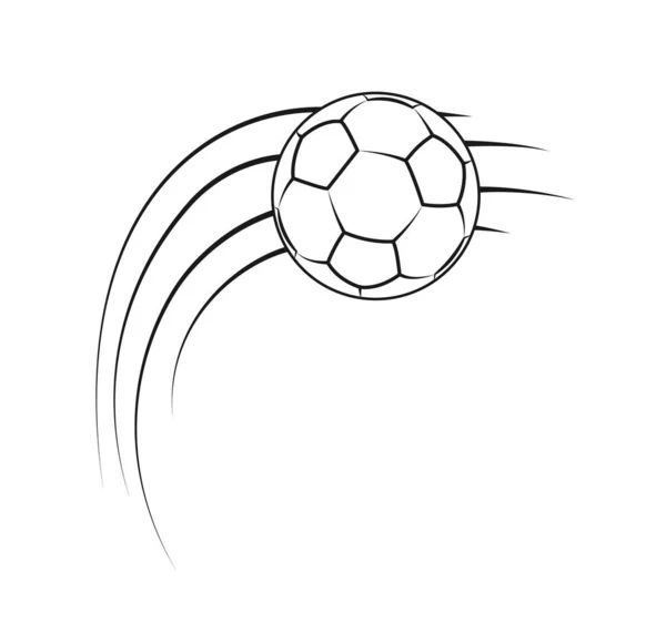 Concepto Pelota Fútbol Esfera Movimiento Estilo Vida Activo Deporte Logotipo — Vector de stock