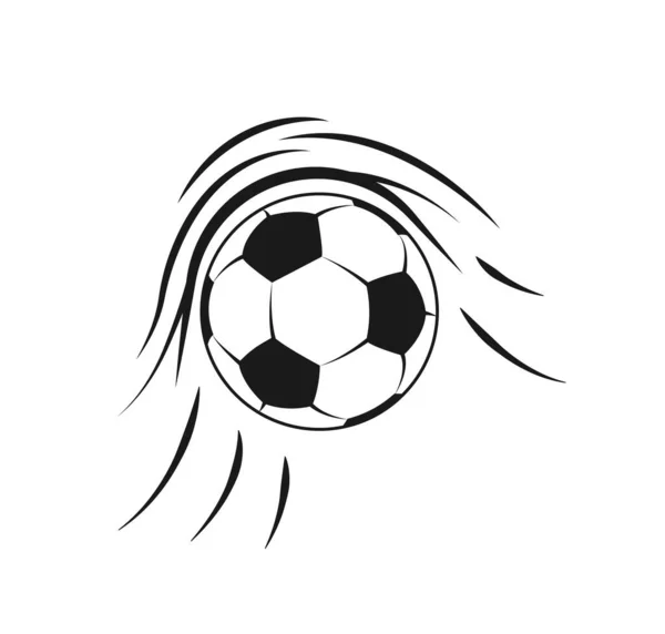 足球的概念 接口程序和应用 团队运动和积极的生活方式 学校或大学足球队的标志类型 卡通平面矢量插图 — 图库矢量图片