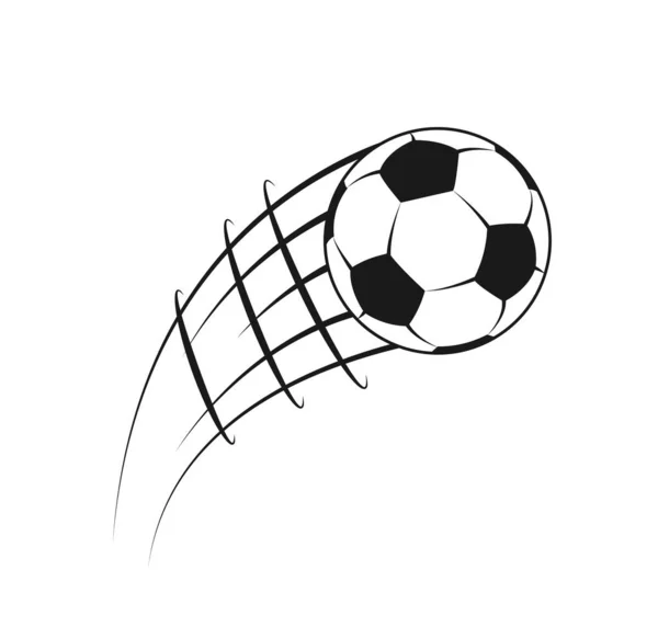 Concepto Pelota Fútbol Cartel Banner Para Sitio Web Creatividad Minimalista — Vector de stock