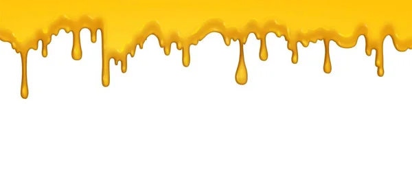 Honing Druppels Witte Achtergrond Sjabloon Lay Out Advertentie Opmaken Plaats — Stockvector