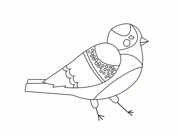 鳥とカラーリングのページ 最小限の創造性とアート 会社や組織のロゴタイプ ブランディング 羽と羽を持つ熱帯およびエキゾチックな動物 漫画フラットベクターイラスト — ストックベクタ