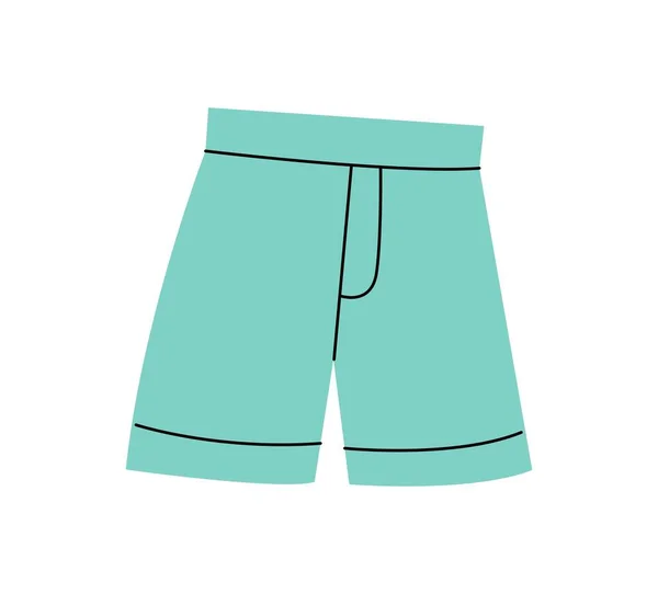 Concepção Calças Verdes Shorts Para Temporada Verão Clima Quente Elemento — Vetor de Stock