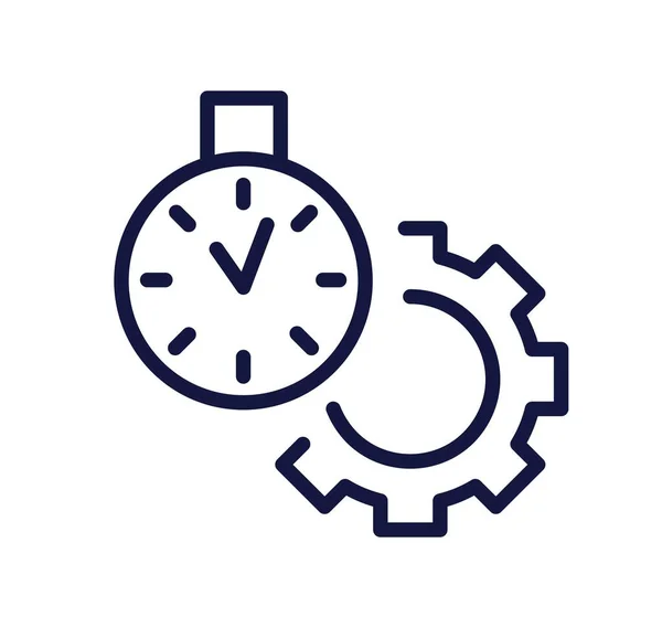 Jednoduchá Obchodní Ikona Řízení Času Termín Produktivita Hodiny Ukazují Čas — Stockový vektor