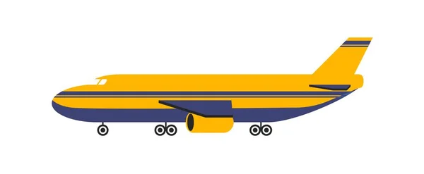 Avión Con Cajas Vuelos Transporte Carga Entrega Urgente Logística Importación — Vector de stock