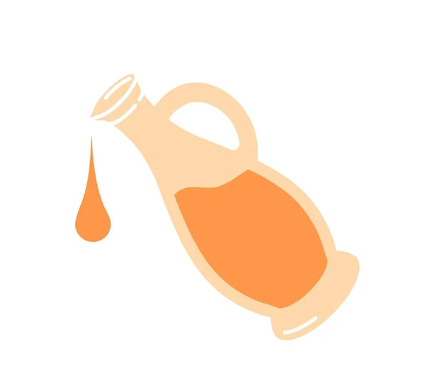 Glass Jug Orange Liquid Kitchen Utensils Equipment Cafes Restaurants Measuring — Stock Vector